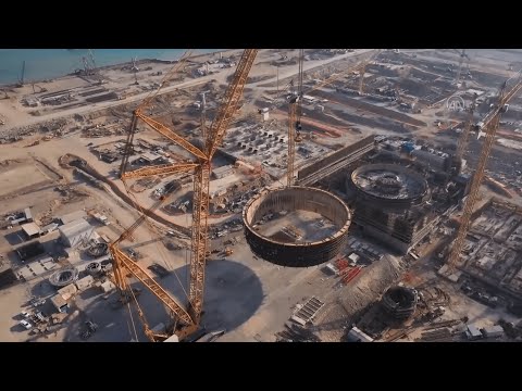Akkuyu Nükleer Güç Santrali sahasında inşaat çalışmaları devam ediyor