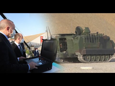 Cumhurbaşkanı Erdoğan, elektrikli zırhlı muharebe aracını inceledi