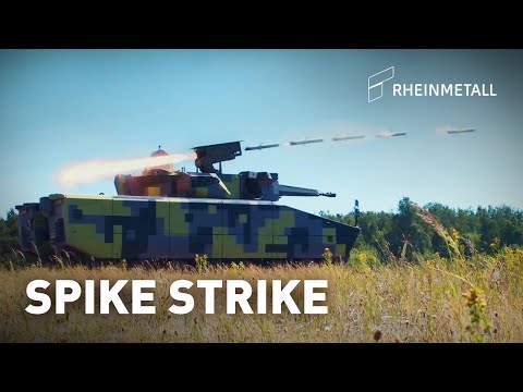 Rheinmetall Lynx IFV hits with Spike ATGM