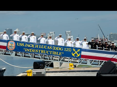 USS Jack H. Lucas (DDG 125) commissioned in Tampa, joins the Navy Fleet