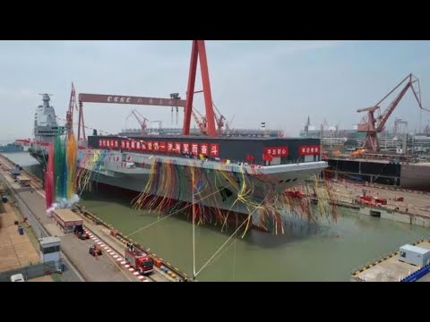 China launches third aircraft carrier, Fujian