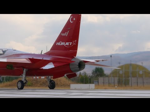 Türkiye’nin ilk insanlı jet motorlu uçağı olan Hürjet performans testlerine devam ediyor