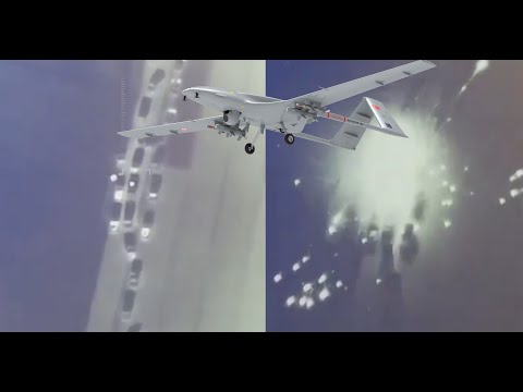 The footage capturing the moment the Bayraktar TB2 hit Russian targets in Ukraine was shared