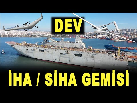 Dev İHA ve SİHA gemisi TCG Anadolu - Giant armed UAV ship - Bayraktar TB2 - Savunma Sanayi