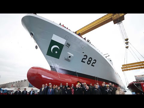Türkiye’nin en büyük savunma ihracatı projesi Pakistan MİLGEM’in üçüncü gemisi denize indirildi