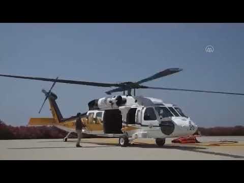 TUSAŞ&#039;ın ürettiği yangın söndürme helikopteri &quot;NEFES&quot; Muğla&#039;da göreve başladı